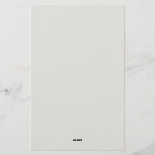 Calligraphy Simple Grey Professional Name Briefpapier (Achterkant)
