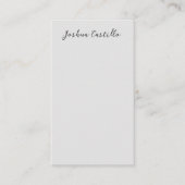 Calligraphy Simple Grey Professional Name Informatiekaartje (Voorkant)
