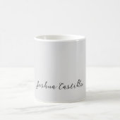 Calligraphy Simple Grey Professional Name Koffiemok (Center)