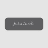 Calligraphy Simple Grey Professional Name Naamplaatje (Voorkant)