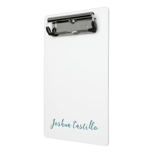 Calligraphy Simple Plain Professional Name Mini Klembord (Angled2)