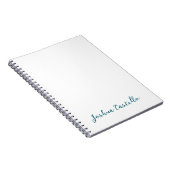 Calligraphy Simple Plain Professional Name Notitieboek (Rechterzijde)