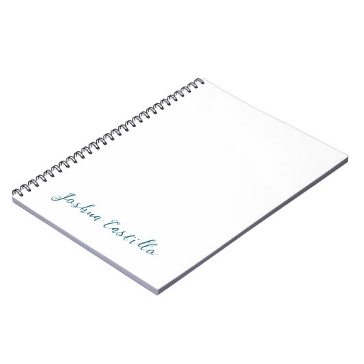 Calligraphy Simple Plain Professional Name Notitieboek (Linkerzijde)