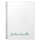 Calligraphy Simple Plain Professional Name Notitieboek (Voorkant)