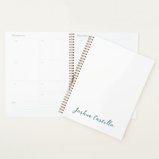Calligraphy Simple Plain Professional Name Planner (Display)