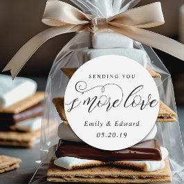 Calligraphy S'more Liefde Trouw Smores Favor Ronde Sticker