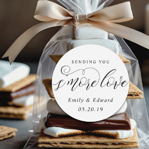 Calligraphy S'more Liefde Trouw Smores Favor Ronde Sticker