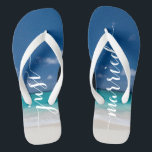 Calligraphy Strand Net Getrouwd Trouw Flip Flops<br><div class="desc">Calligraphy strand net getrouwd trouwfeest flip flops met brede banden</div>