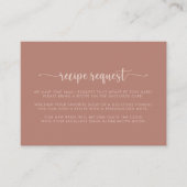 Calligraphy Terracotta Huwelijksrecept Verzoek  Informatiekaartje (Voorkant)