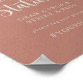 Calligraphy Terracotta Selfie Station Bord Poster (Hoek)