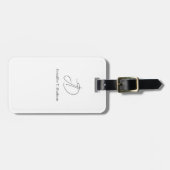 Calligraphy trendy classical monogram  bagagelabel (Voorkant horizontaal)