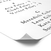 Calligraphy Tropical Alphabetical Seating Chart Poster (Hoek)