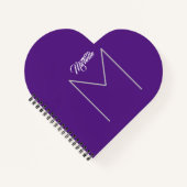 Calligraphy Vetgedrukt Monogram Naam Modern Minima Notitieboek (Voorkant)