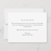 Calligraphy Welcome Photo Baby Announcement Card Bedankkaart (Achterkant)