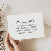 Calligraphy Zwart Wit Huwelijksreis Wens  