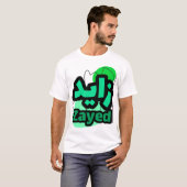 Calligrapie Arabisch Voornaam Zayed T-shirt (Voorkant volledig)