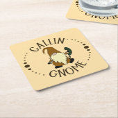 Callin’ Gnome Kartonnen Onderzetters (Schuin)
