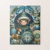 Calling All Elves Snowflakes Hail Christmas Party  Legpuzzel (Verticaal)