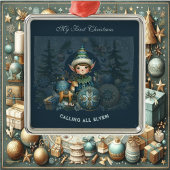 Calling All Elves Snowflakes My First Christmas  Metalen Ornament