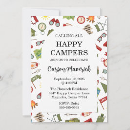 Calling All Happy Campers Kids Birthday Kaart