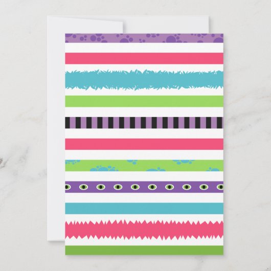 Calling All Monsters Kids Halloween Birthday Party Kaart (Achterkant)