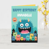 Calling All Monsters Personaliseer Kaart (Gele Bloem)