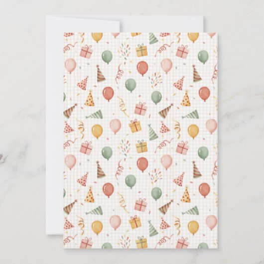 Calling All Party Animals Birthday Kaart (Achterkant)