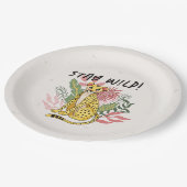 Calling All Party Animals Cheetah Kids Birthday Papieren Bordje (Gekanteld)