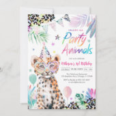 Calling All Party Animals Safari Birthday  Kaart (Voorkant)