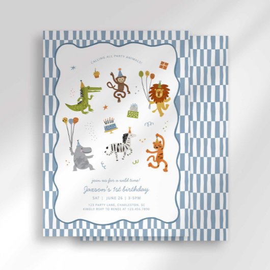 Calling All Party Animals Wild Safari Birthday Kaart