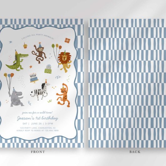 Calling All Party Animals Wild Safari Birthday Kaart