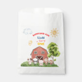 Calling All Party Farm Animals 1st Birthday Bedankzakje (Voorkant)
