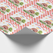 Calling All Party Farm Animals 1st Birthday Cadeaupapier (Hoek)