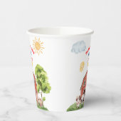 Calling All Party Farm Animals 1st Birthday Papieren Bekers (Links)