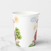 Calling All Party Farm Animals 1st Birthday Papieren Bekers (Rechts)