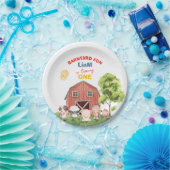 Calling All Party Farm Animals 1st Birthday Papieren Bordje (Feest)