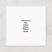 Calling Card Contactkaartje (Achterkant)