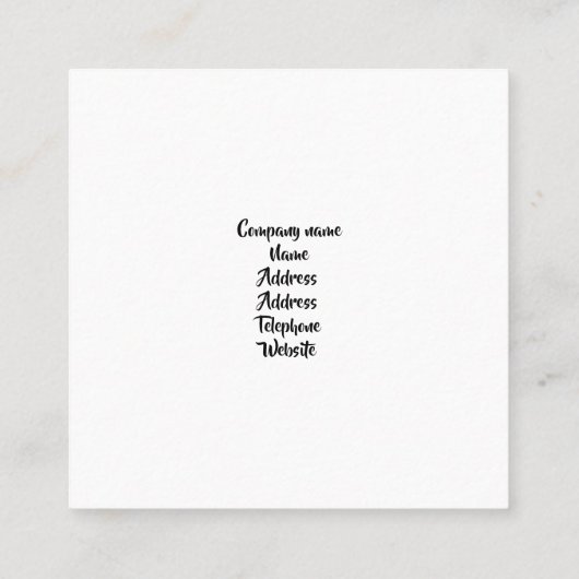 Calling Card Contactkaartje (Achterkant)