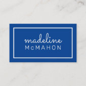 CALLING CARD moderne mama chic bold koninklijk bla Visitekaartje (Voorkant)