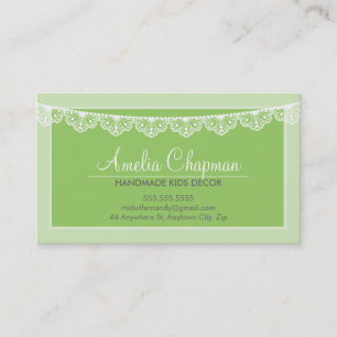 CALLING CARD schattige creatieve kant bunting groe Visitekaartje
