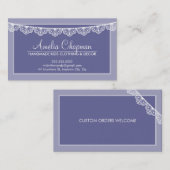 CALLING CARD schattige creatieve kant bunting mauv Visitekaartje (Voorkant / Achterkant)