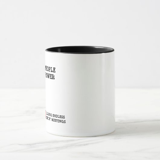 Calling Endless Quick Meetings Funny Workplace Mug Mok (Midden)