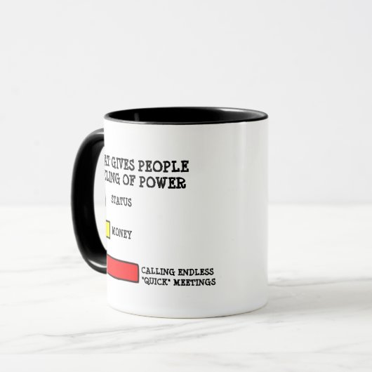 Calling Endless Quick Meetings Funny Workplace Mug Mok (Voorkant links)