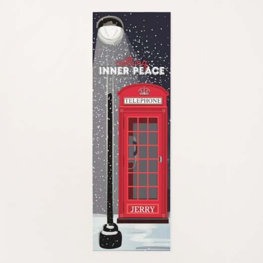 'Calling Inner Peace' Red London Phone Booth Yogamat (Voorkant)