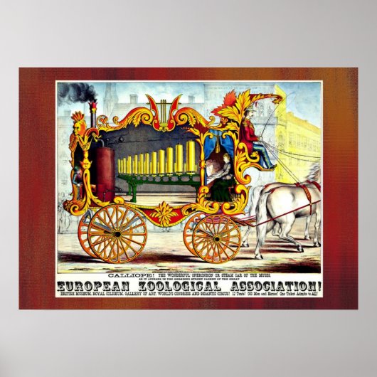 Calliope! 1874 adverteren poster (Voorkant)