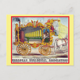  Calliope Circus Poster vaderdag Briefkaart