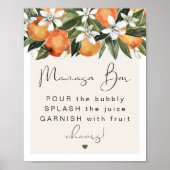 CALLIOPE Citrus Oranje Clementine MOMosa Bar Poste Poster (Voorkant)