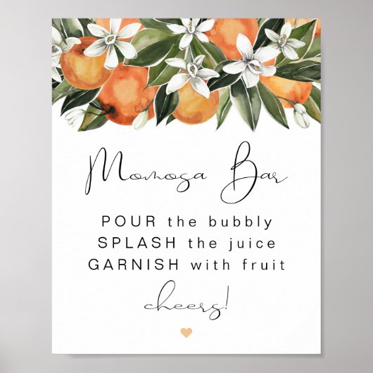 CALLIOPE Citrus Oranje Clementine MOMosa Bar Poster (Voorkant)