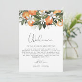 CALLIOPE Citrus Oranje Welkomsttijdlijn Kaart (Staand voorkant)