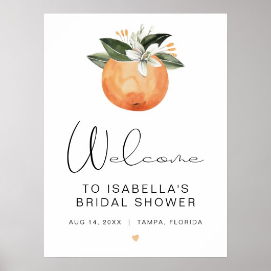 CALLIOPE Citrus Sinaas Clementine Bruiloftsborrel Poster (Voorkant)